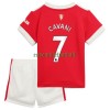 Maillot de Supporter Manchester United Edinson Cavani 7 Domicile 2021-22 Pour Enfant
